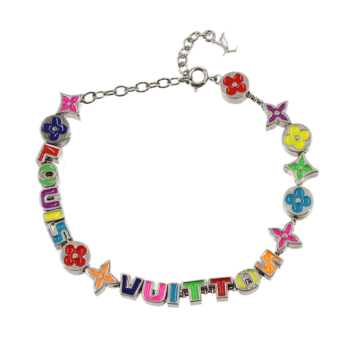 Monogram Party Bracelet Silver Multicolor MP3282