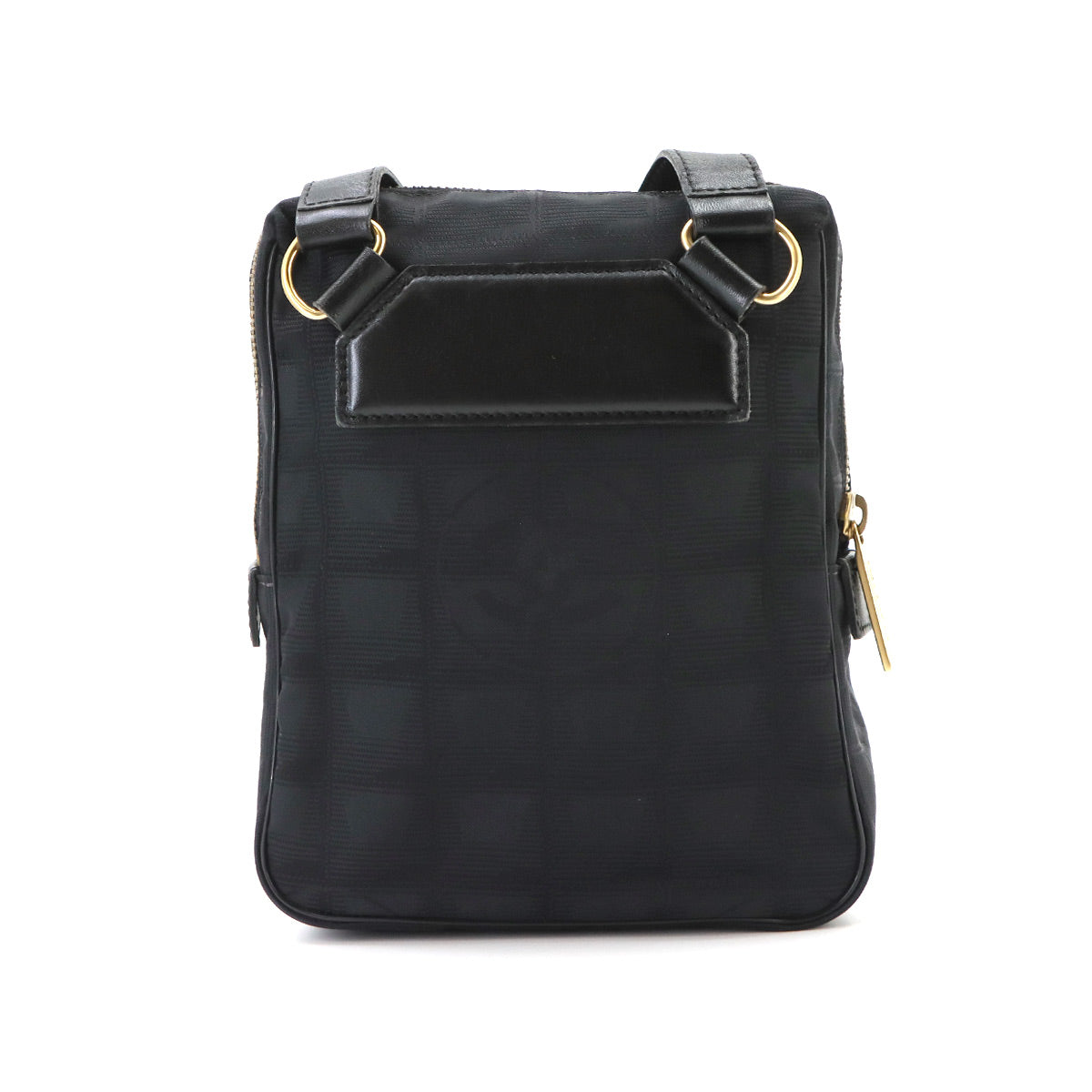 New Travel Line Shoulder Bag Nylon Leather Black A20513