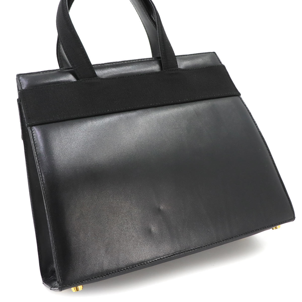Vara 2way Hand Shoulder Bag Leather Black Purse