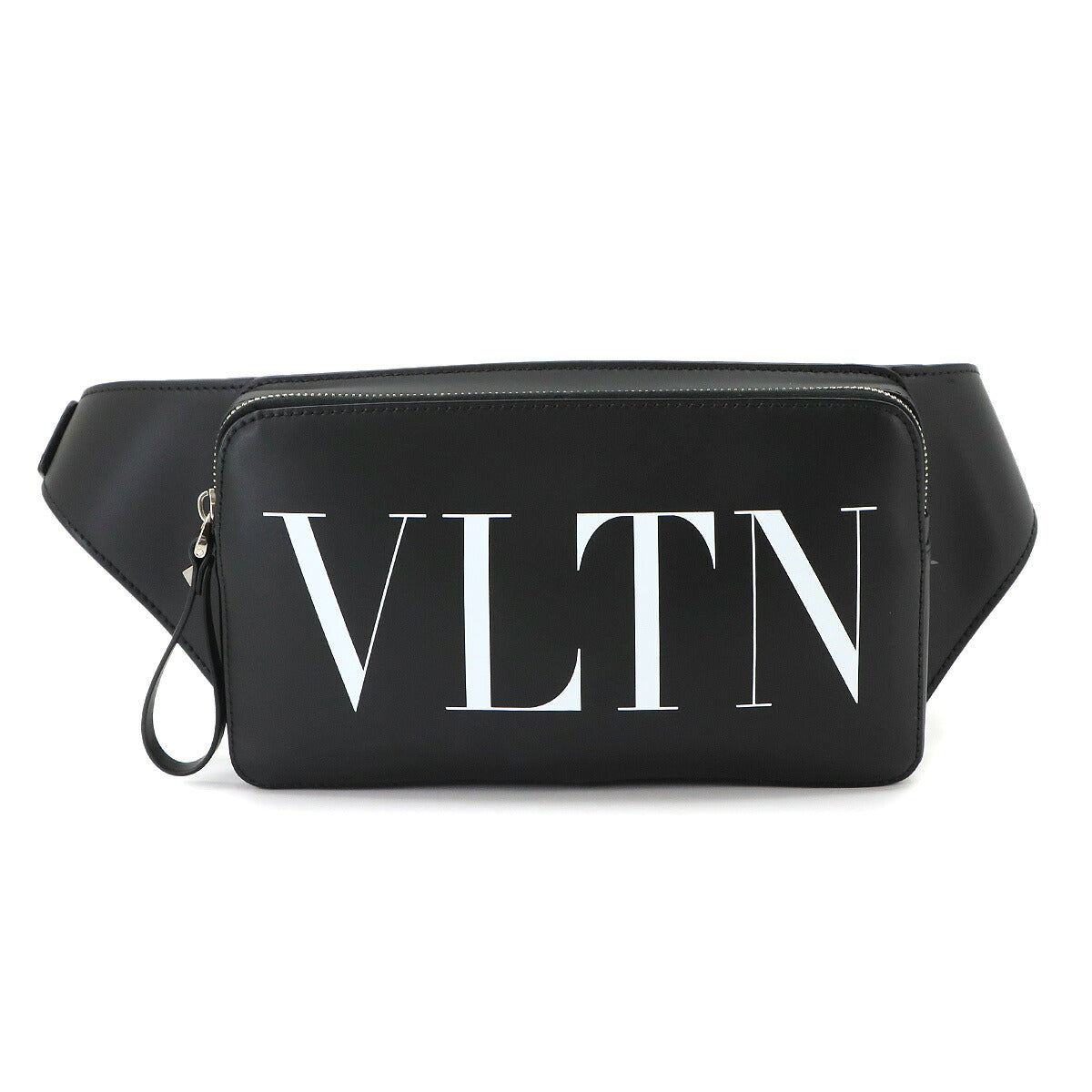 VLTN Belt Bag Body Waist Bag Leather Black White