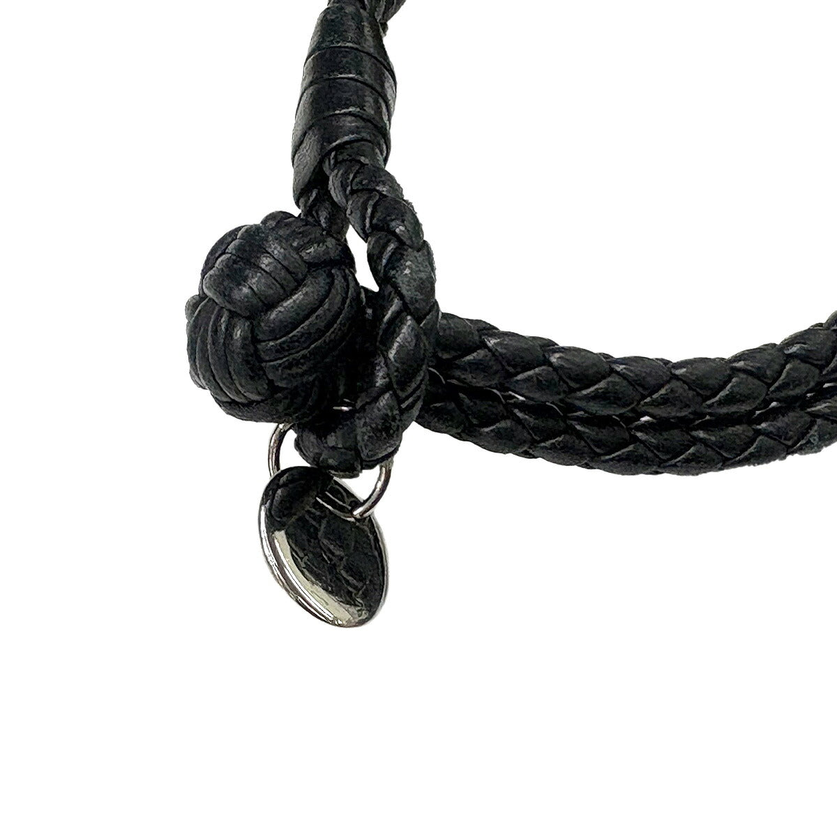 Intrecciato Bracelet Leather Black Accessory