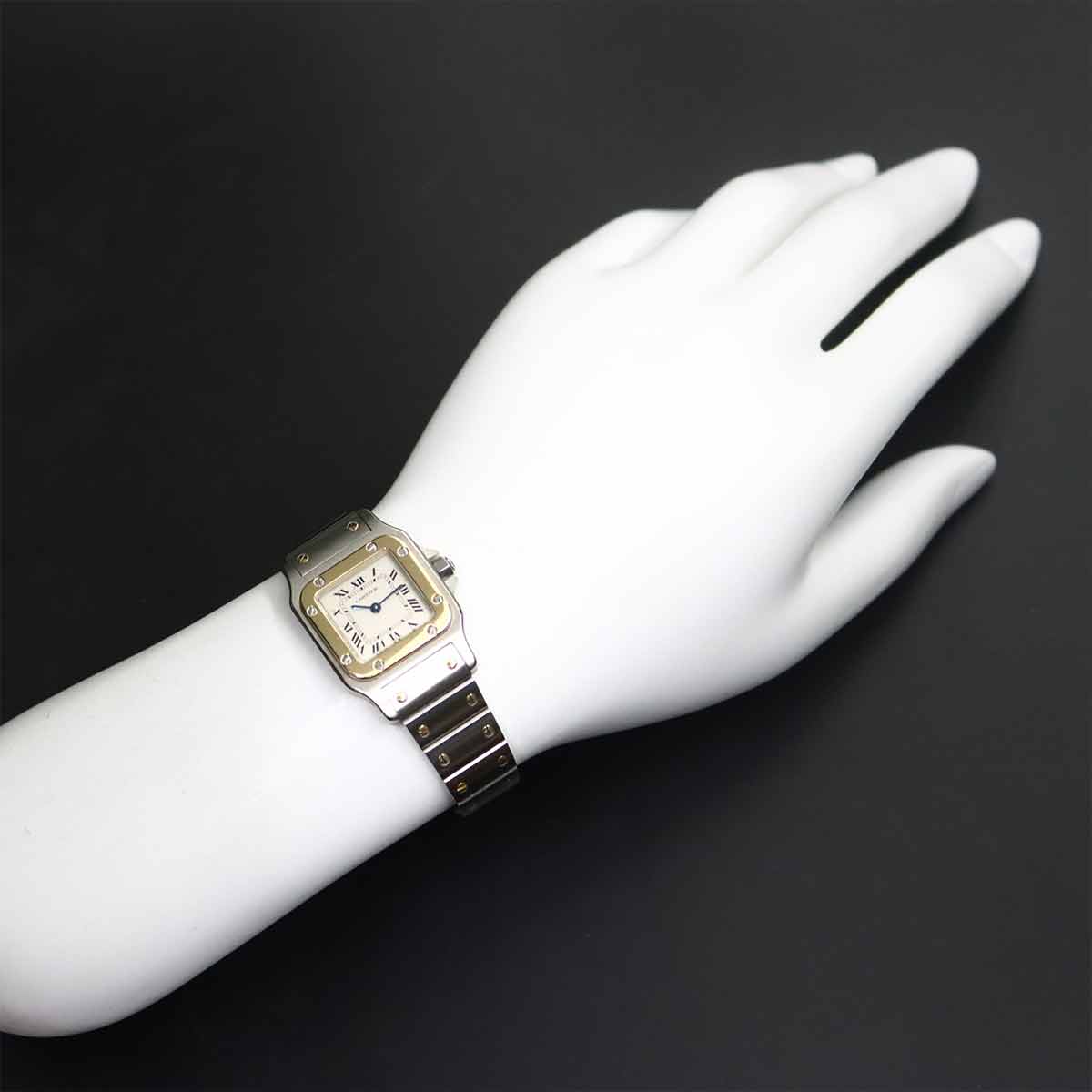 Santos Galbee W20012C4 750 YG Cream Dial Ladies Watch