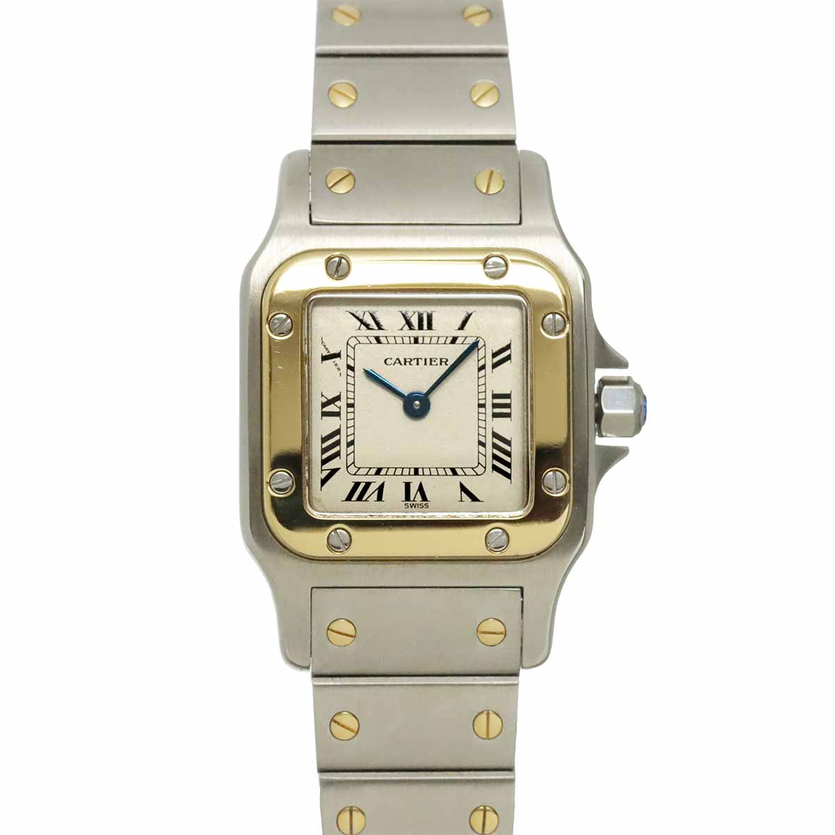 Santos Galbee W20012C4 750 YG Cream Dial Ladies Watch