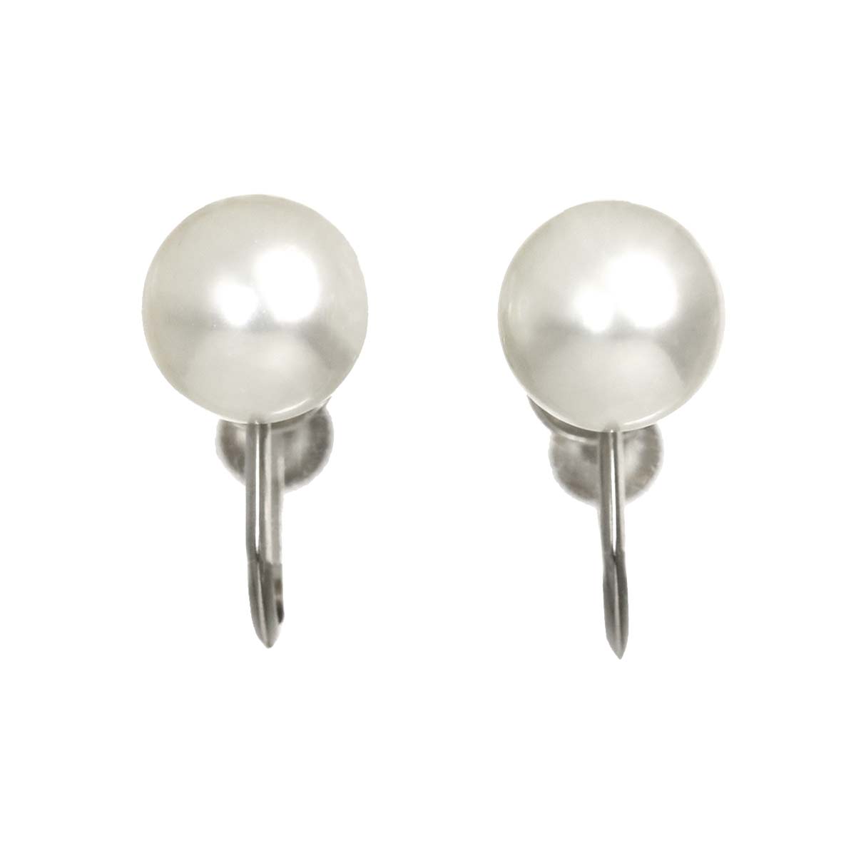 Akoya Pearl 7.7mm Earrings 14K K14 WG White Gold 585