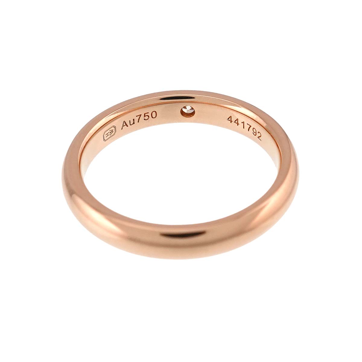 Diamond Ring PG Pink Gold 750 size4(US)