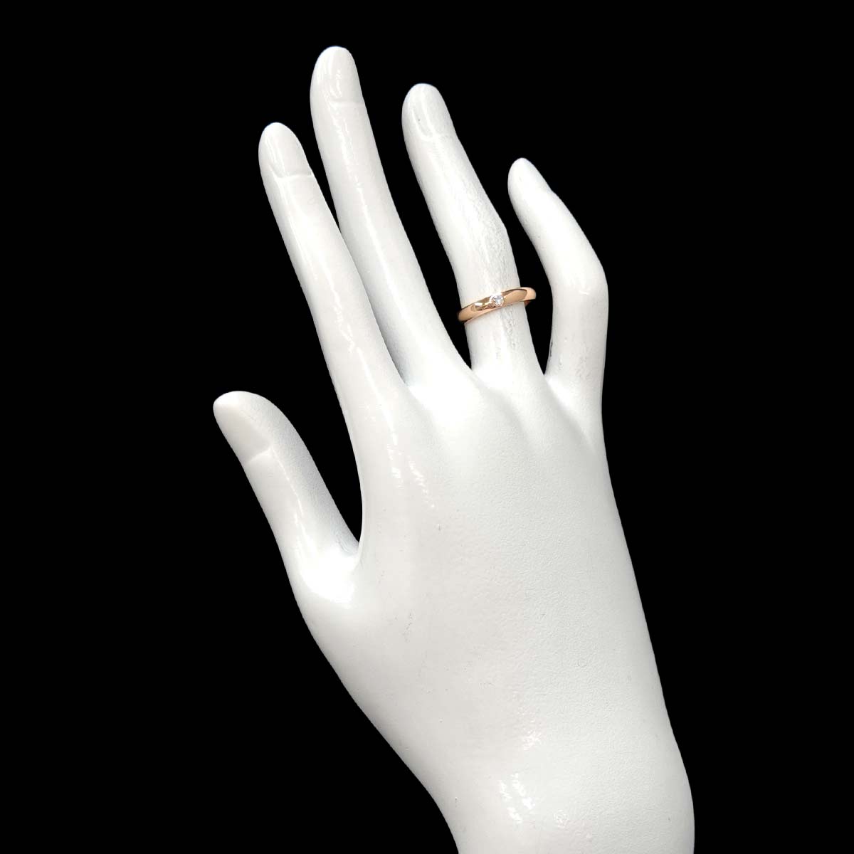 Diamond Ring PG Pink Gold 750 size4(US)