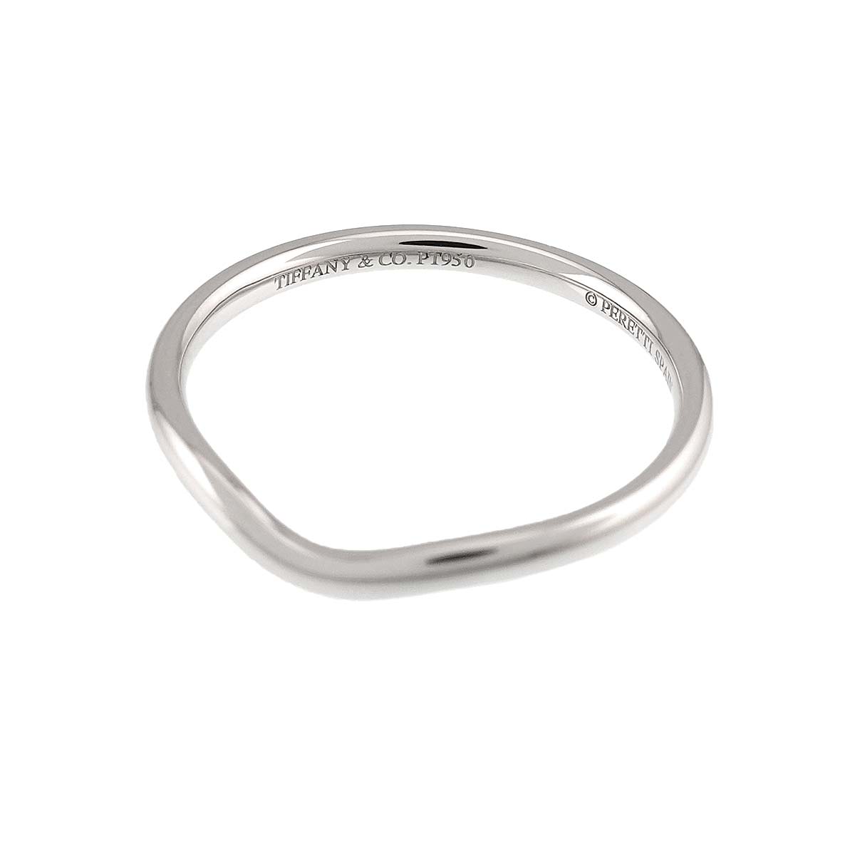 Curved Band Ring Pt Platinum size9(US)