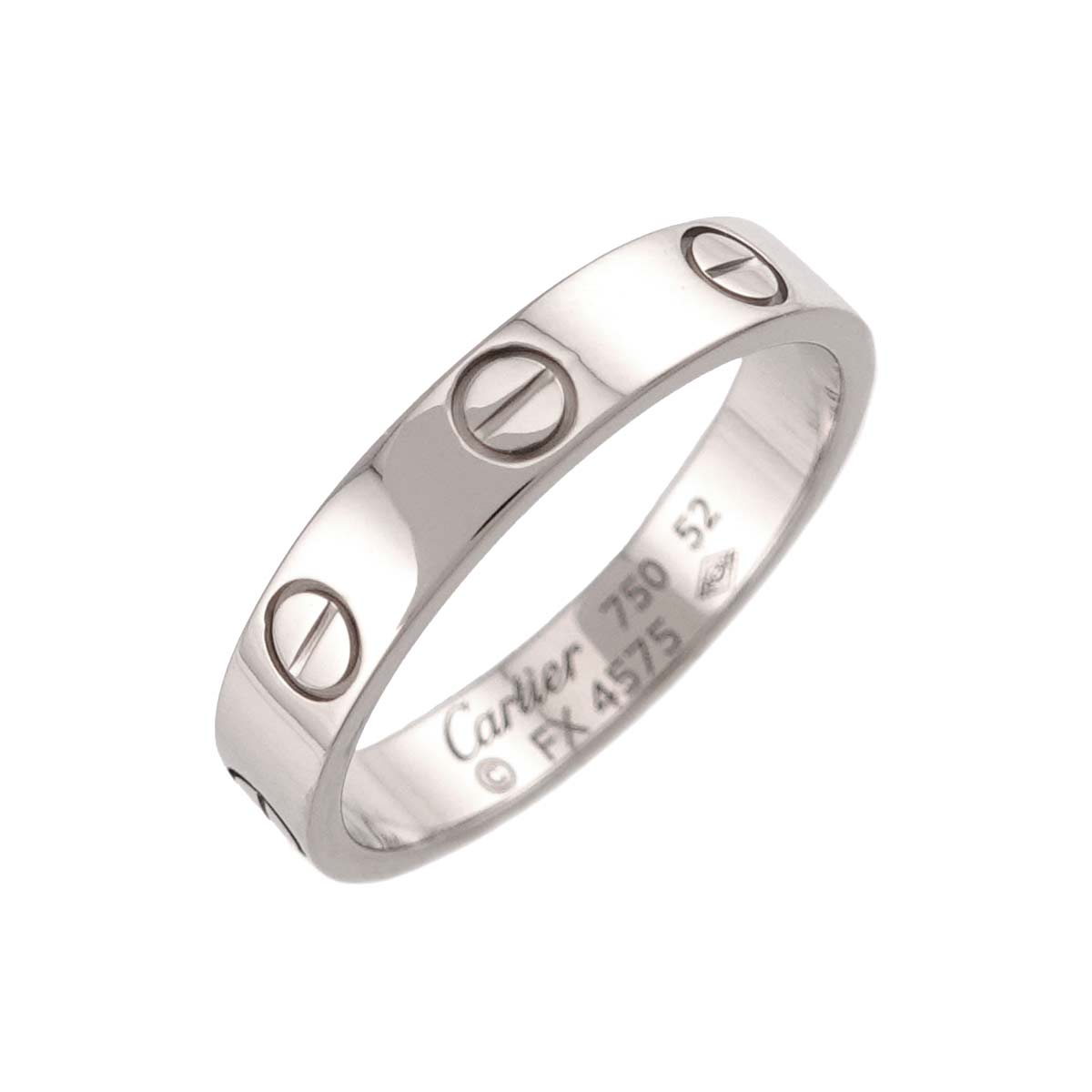 Mini Love Ring 18K White Gold 750 size52 5.75-6(US)