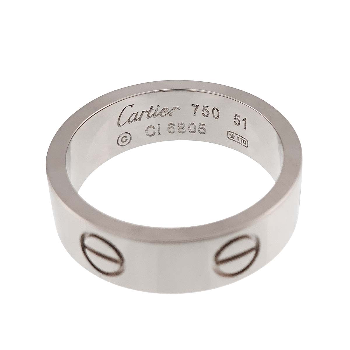 Love Ring 18K White Gold 750 size51 5.25-5.5(US)