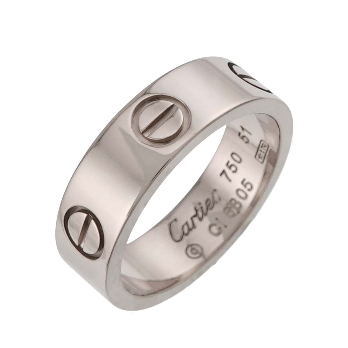 Love Ring 18K White Gold 750 size51 5.25-5.5(US)