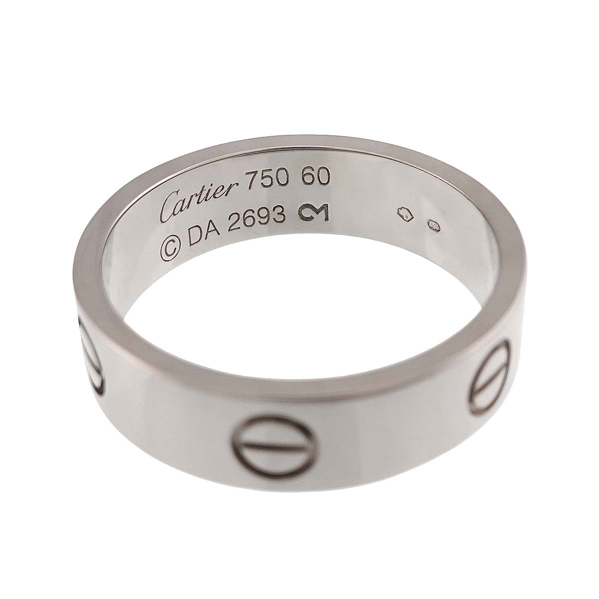Love Ring 18K White Gold 750 size60 8.75-9(US)