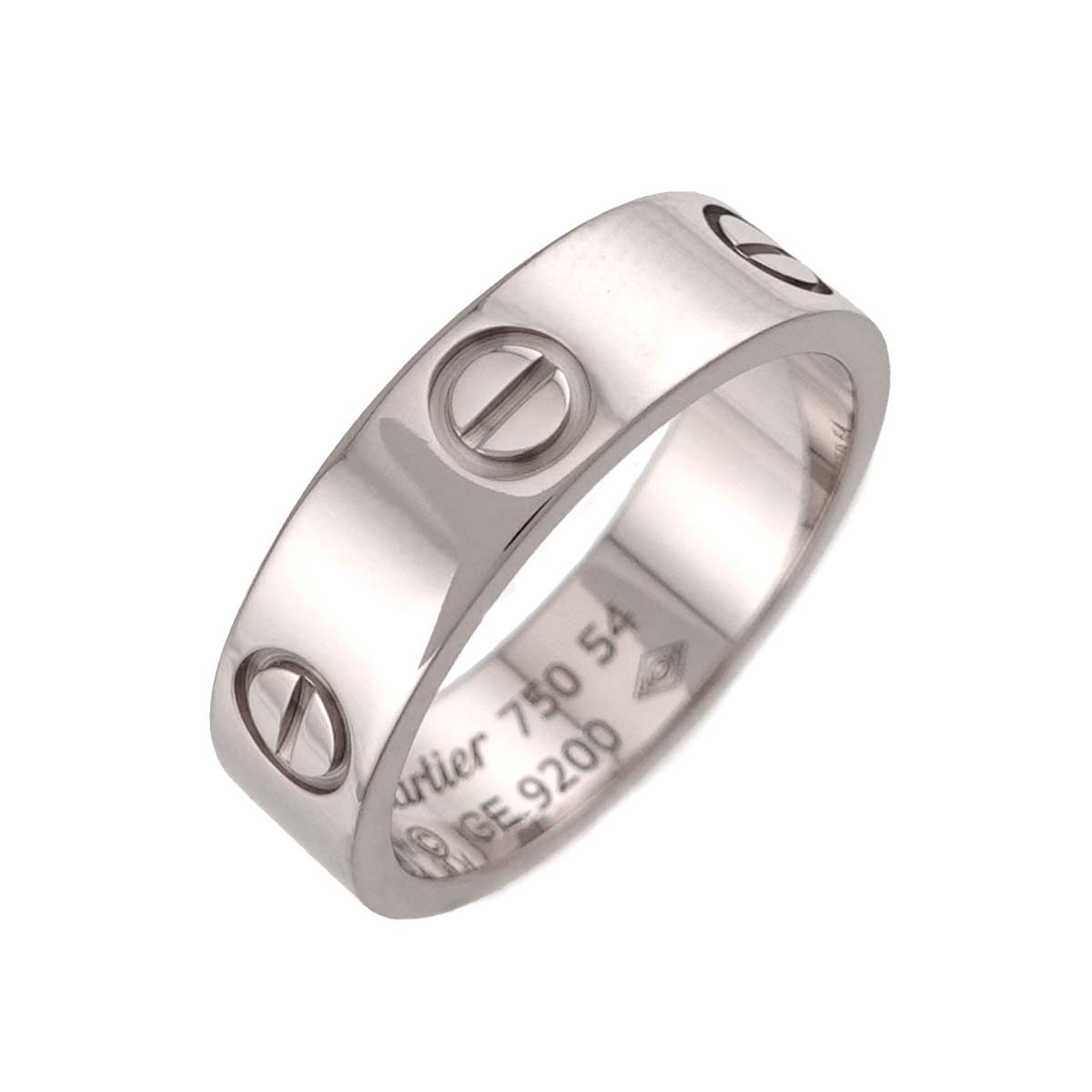 Love Ring 18K White Gold 750 size54 6.25-6.5(US)
