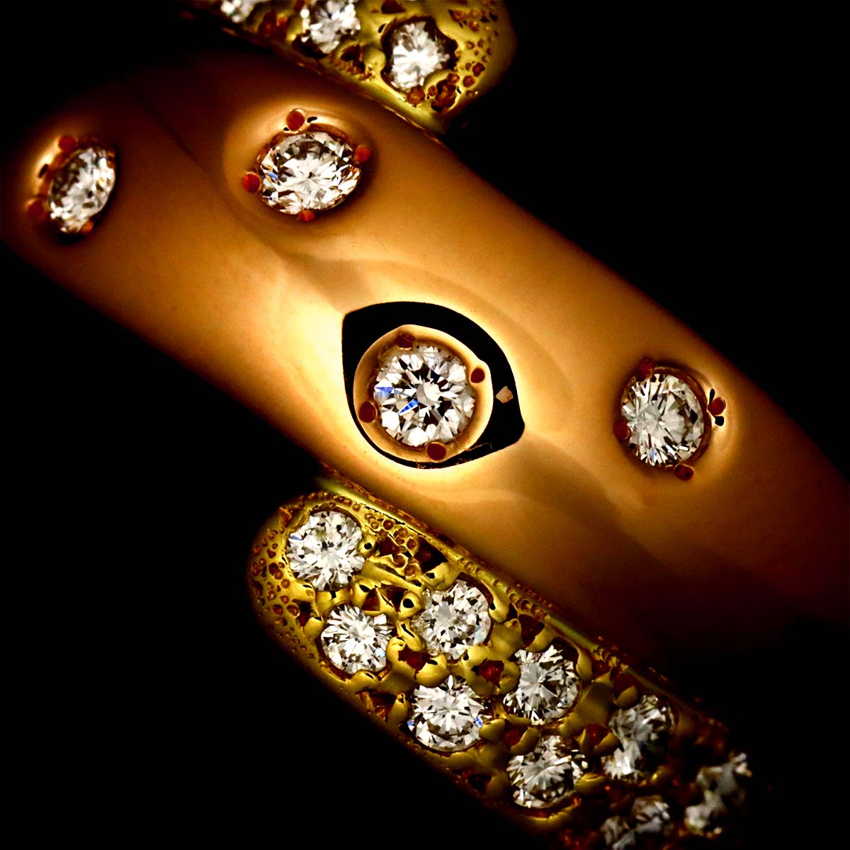 Diamond 0.32ct Ring 18K YG 750 Size4.75-5(US)