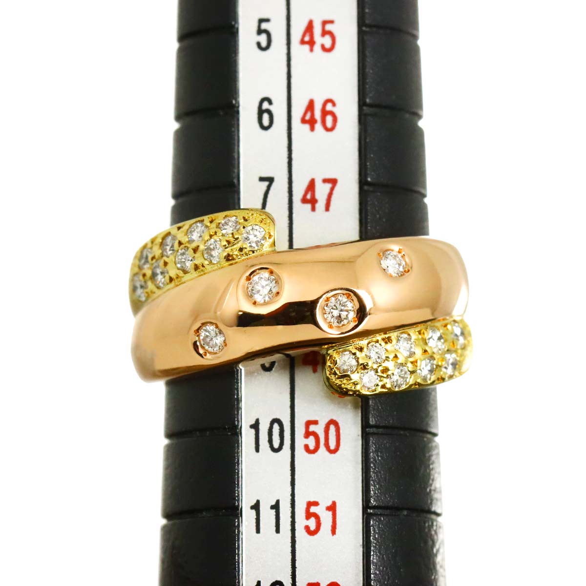 Diamond 0.32ct Ring 18K YG 750 Size4.75-5(US)