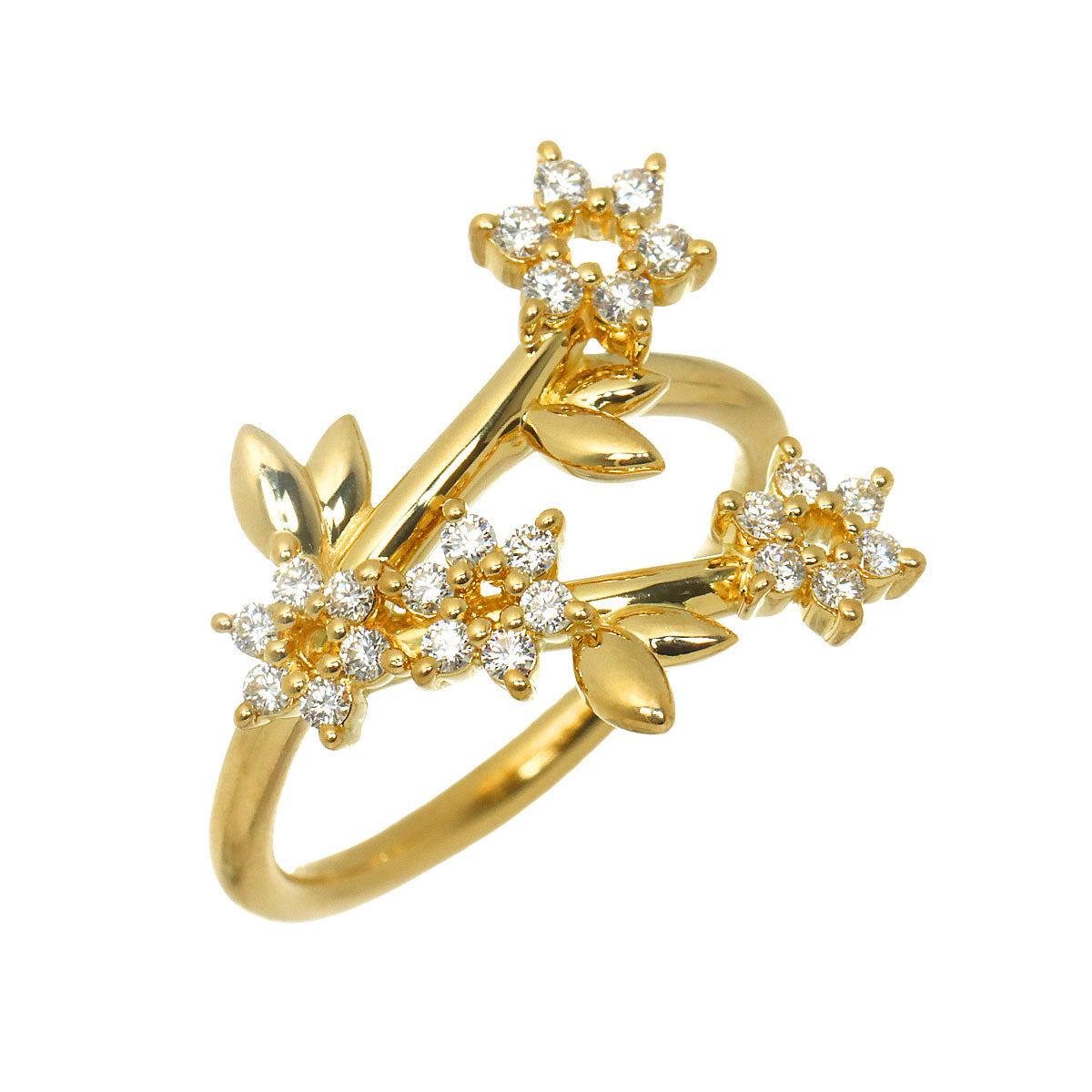 Diamond 0.24ct Ring 18K YG 750 Size5.5-5.75(US)