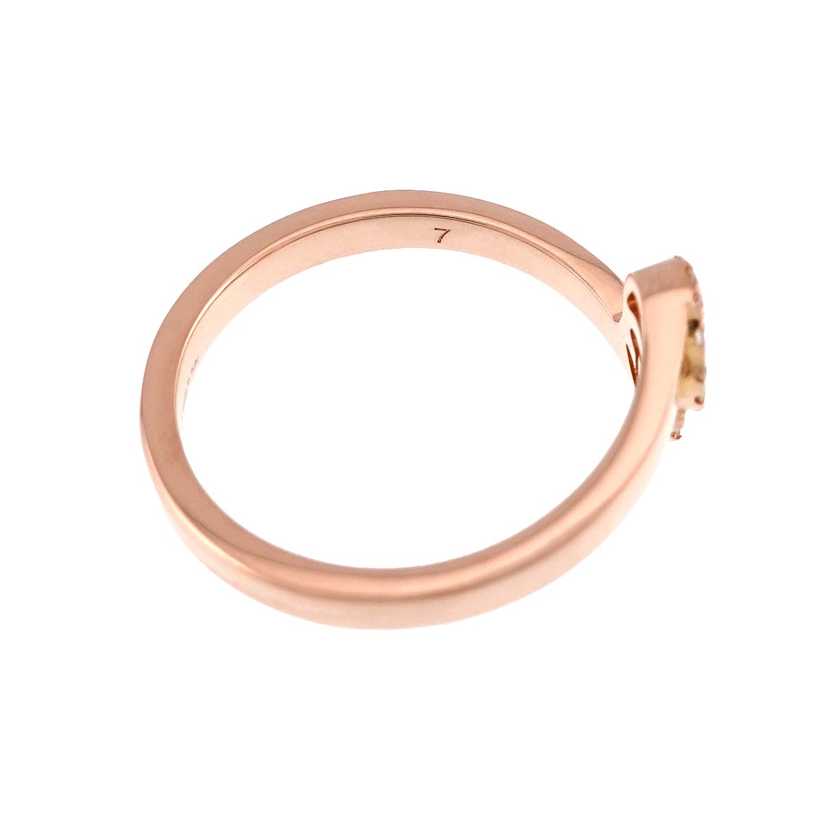 GG Running Diamond Ring 18K Pink Gold 750 size7 3.75-4(US)