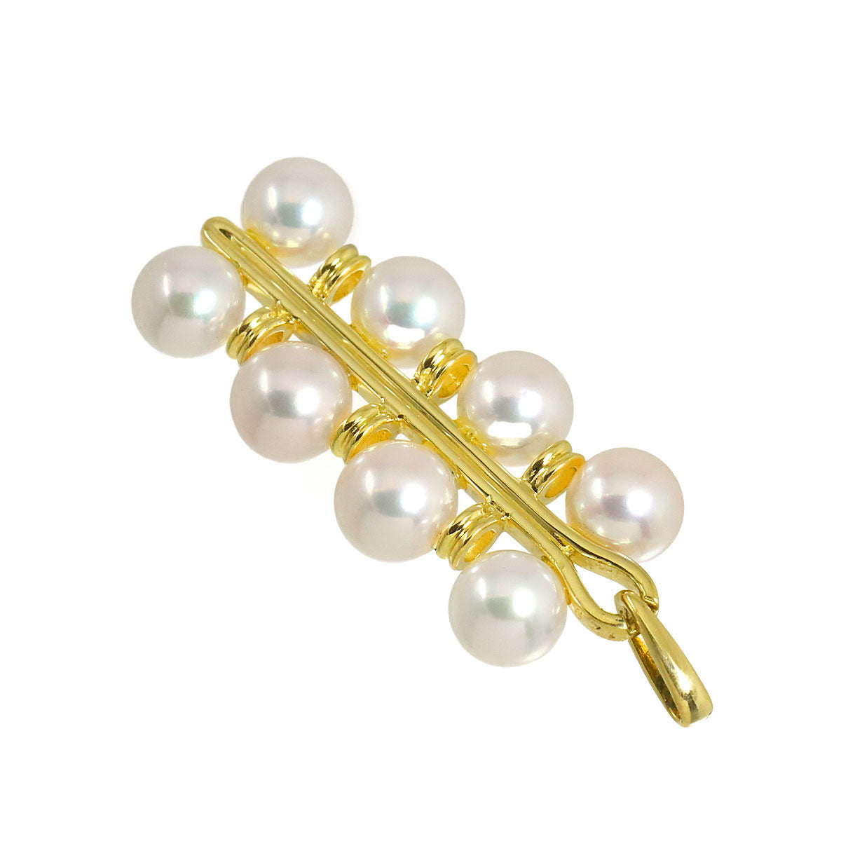 Akoya Pearl Pendant Top 18K YG Yellow Gold 750