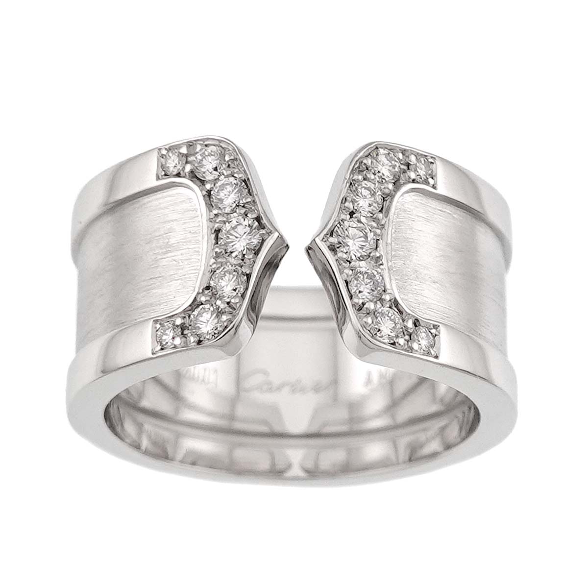 C2 LM Diamond Ring 18K WG 750 Size52 5.75-6(US)