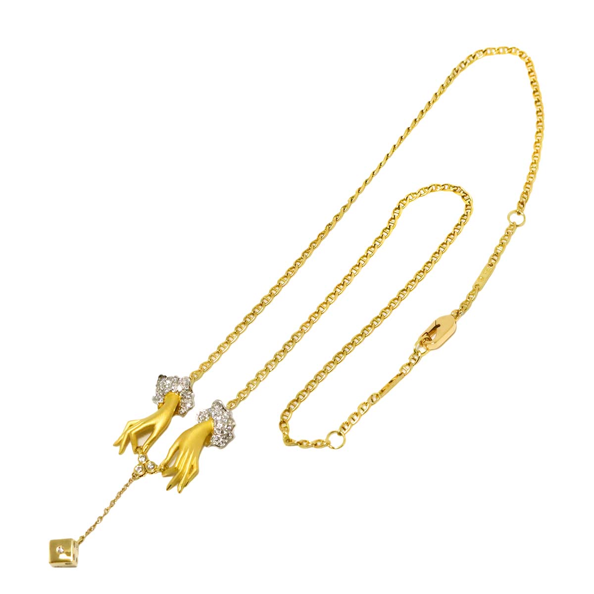 Diamond Necklace 18K YG WG 750