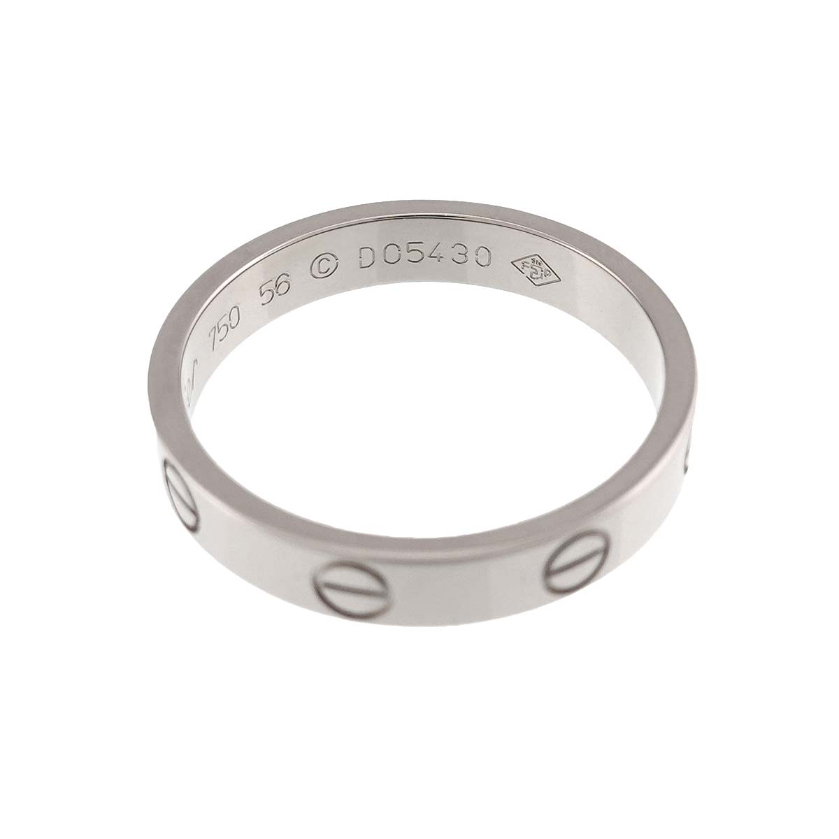 Mini Love Ring 18K White Gold 750 size56 7.25-7.5(US)