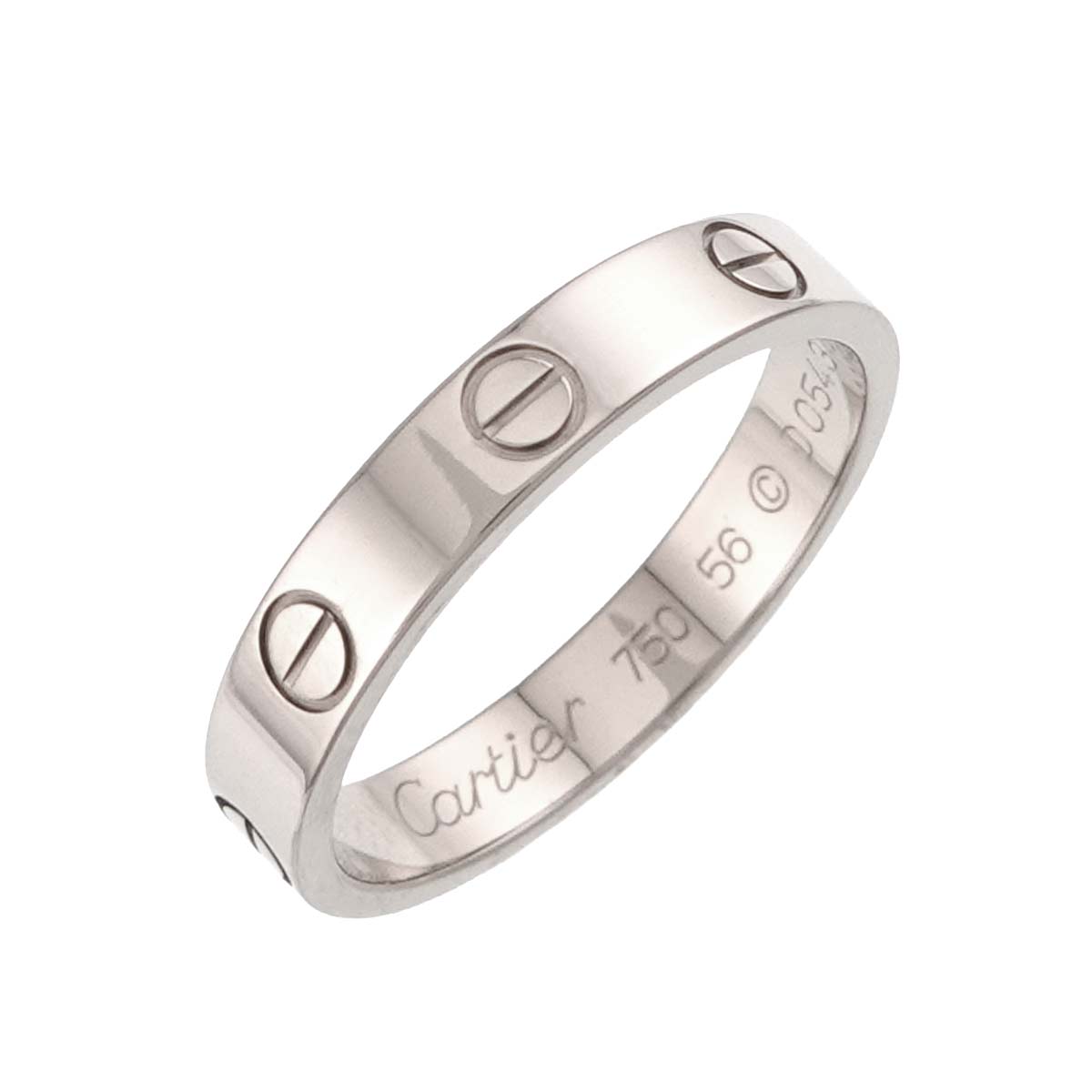 Mini Love Ring 18K White Gold 750 size56 7.25-7.5(US)
