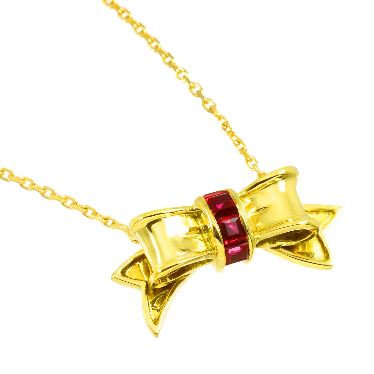 Ruby Necklace 18K Yellow Gold 750