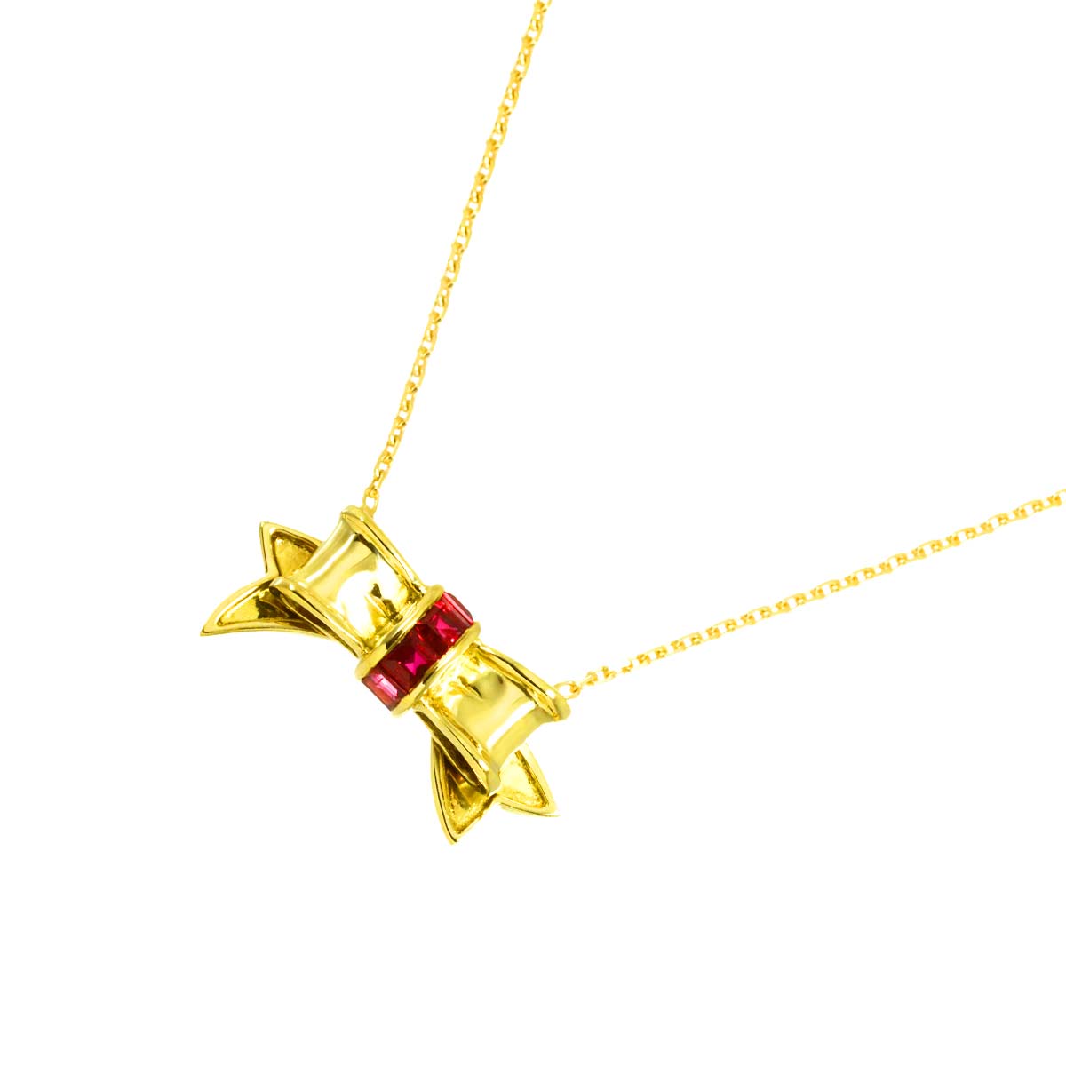 Ruby Necklace 18K Yellow Gold 750