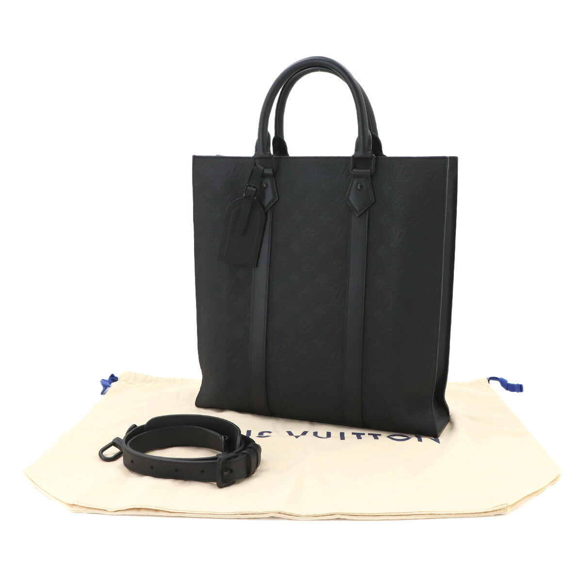Monogram Taurillon Sac Plat 2way Tote Bag Leather M21866