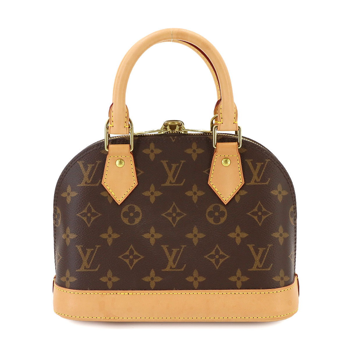 Monogram Alma BB Hand Shoulder Bag Leather Brown M53152
