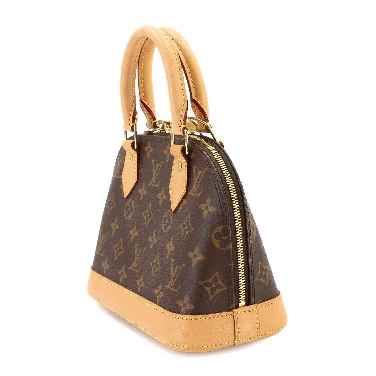 Monogram Alma BB Hand Shoulder Bag Leather Brown M53152