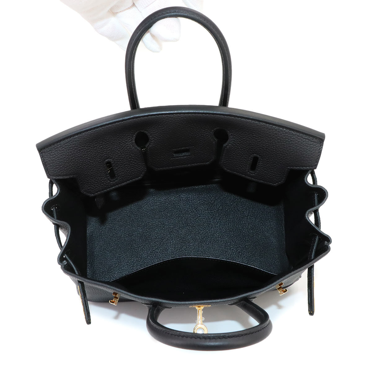 Birkin 25 Hand Bag Togo Black Purse