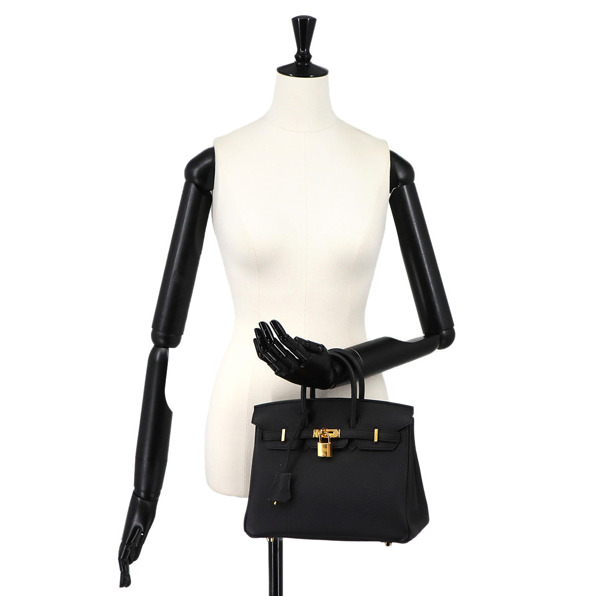 Birkin 25 Hand Bag Togo Black Purse