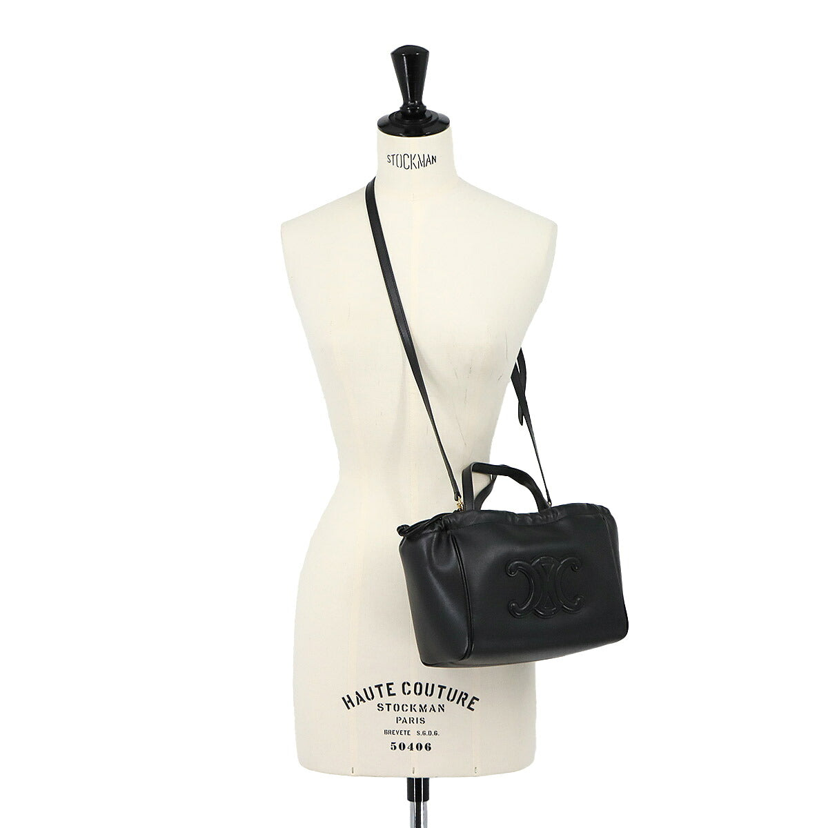 Small Cabas Drawstring CUIR Triomphe Hand Shoulder Bag 111013DU3