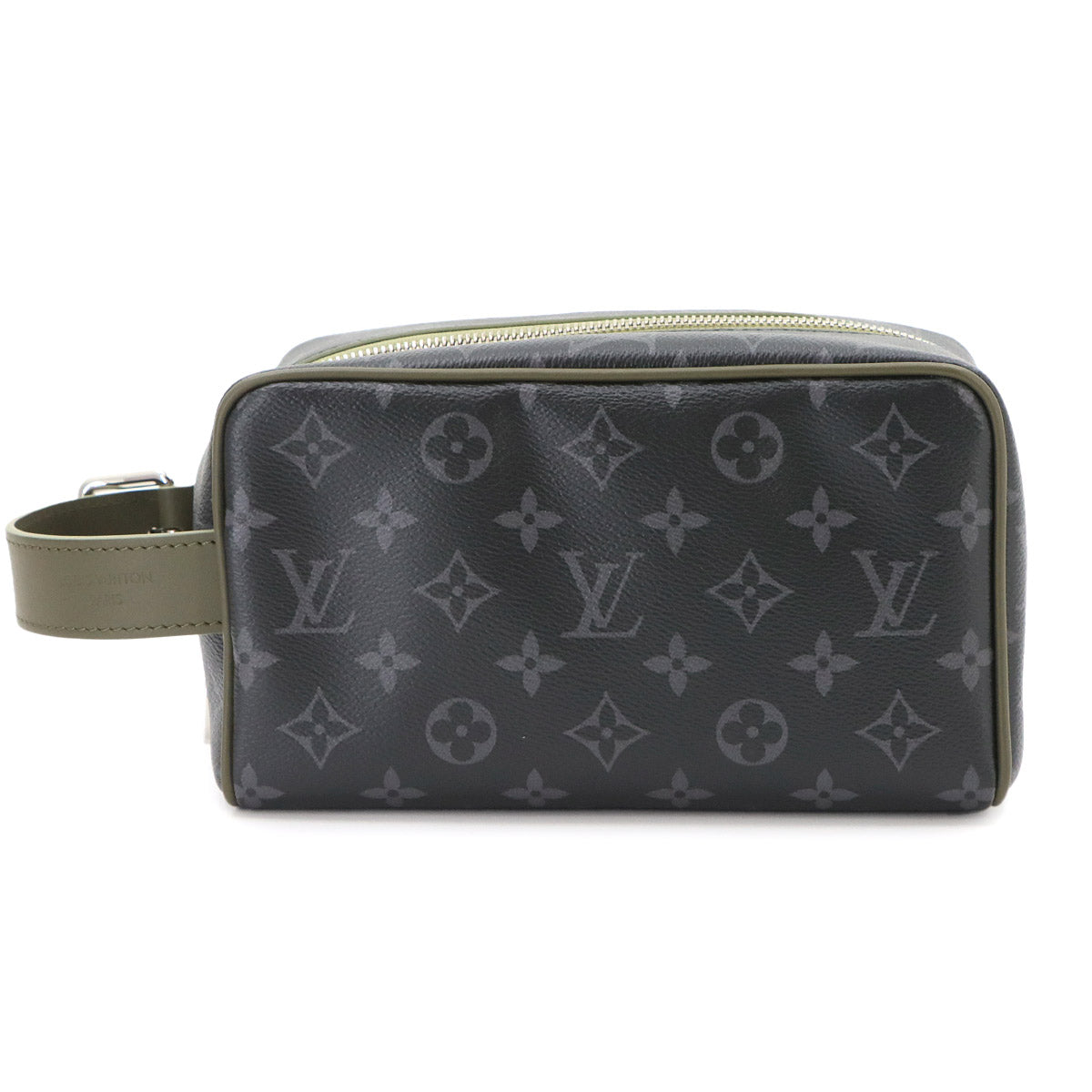Monogram Eclipse Locker Dopp Kit Hand Bag Khaki Green