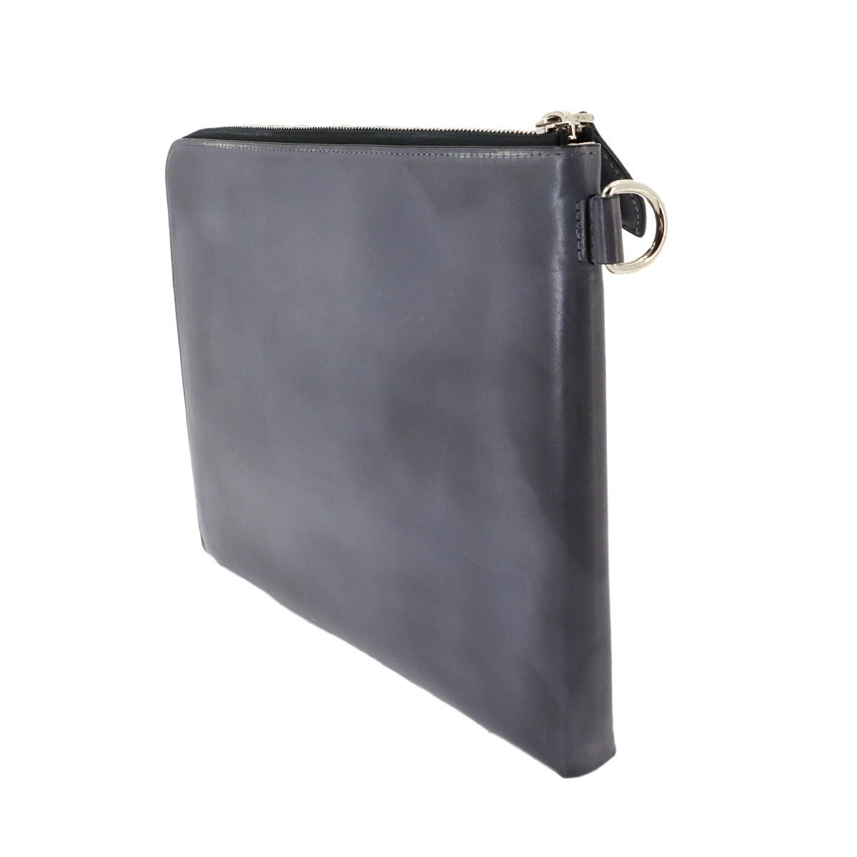 Nino GM Clutch Bag Venezia Leather Gray Purse