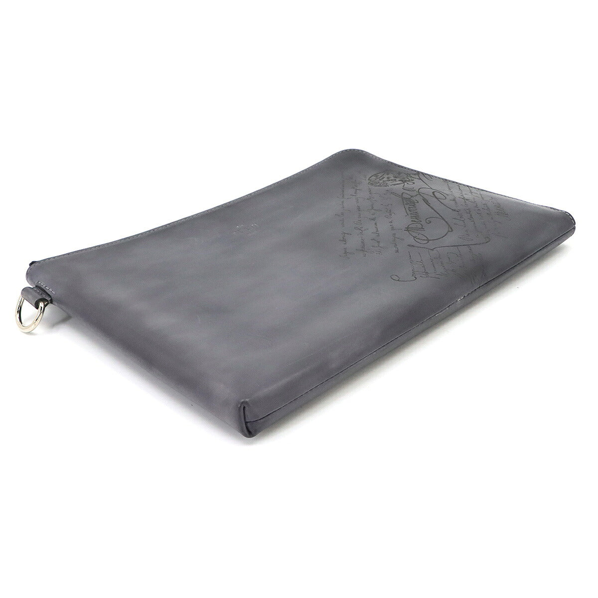 Nino GM Clutch Bag Venezia Leather Gray Purse