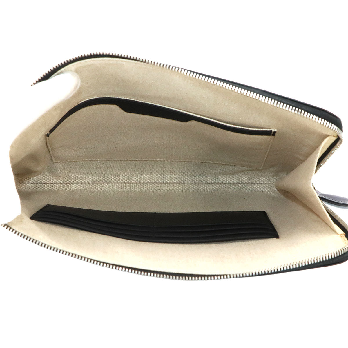 Nino GM Clutch Bag Venezia Leather Gray Purse