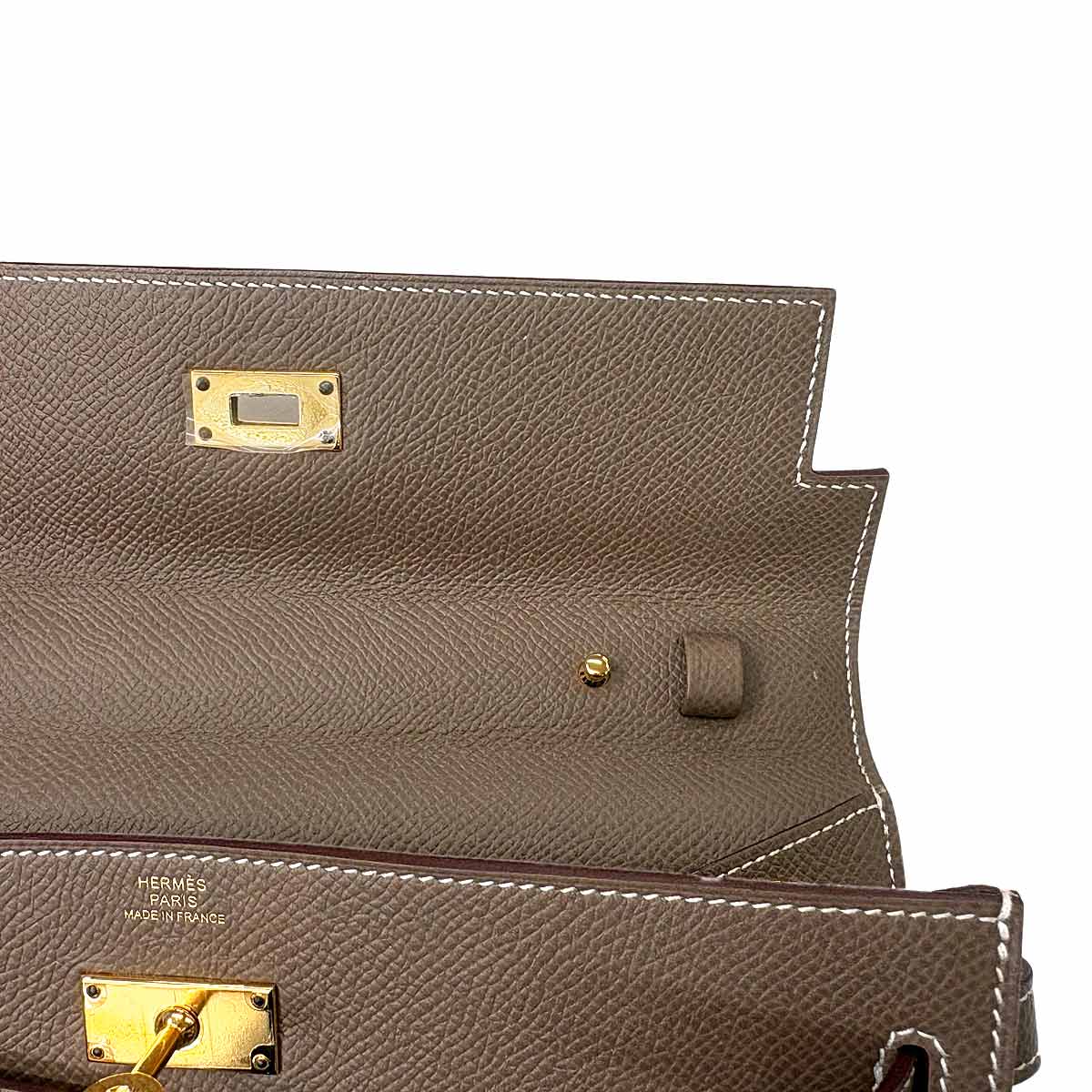 Kelly To Go Shoulder Wallet Epsom Etoupe Purse