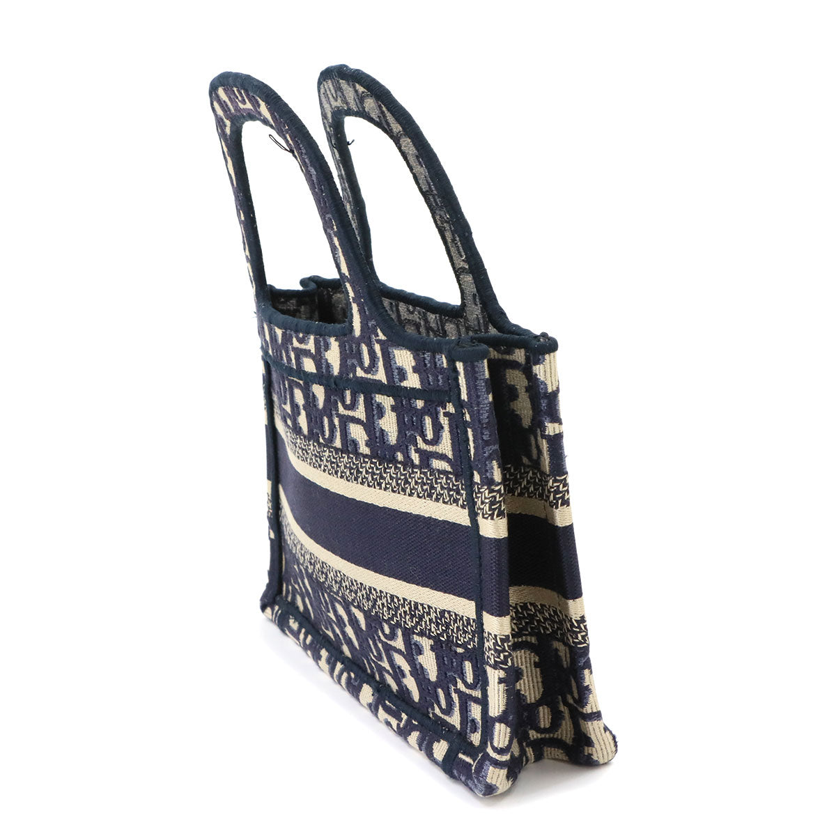 Oblique Book Tote Mini Bag Canvas Navy S5475ZRIW