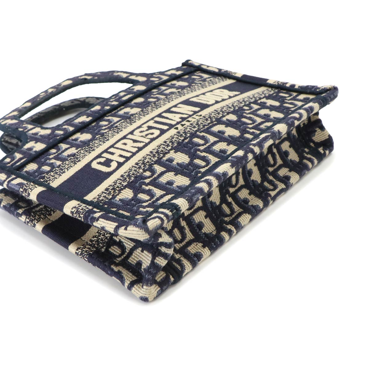 Oblique Book Tote Mini Bag Canvas Navy S5475ZRIW