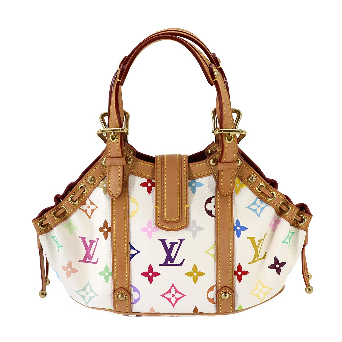 Monogram Multi Color Theda Hand Bag Blanc Purse