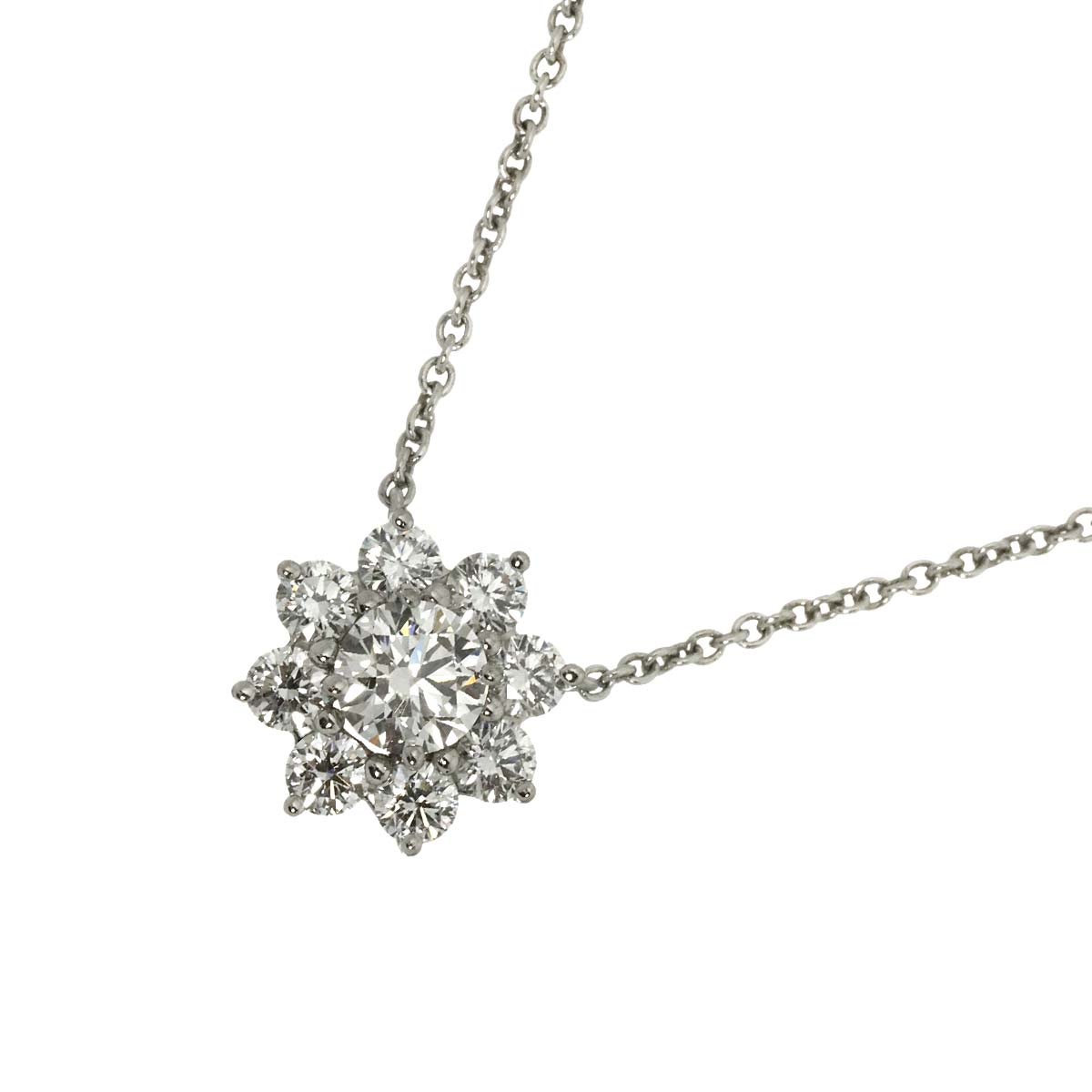 Sunflower Mini Diamond Necklace Pt