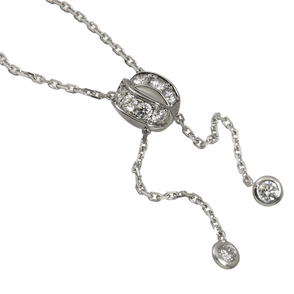 Liens Diamond Necklace 18K WG White Gold 750