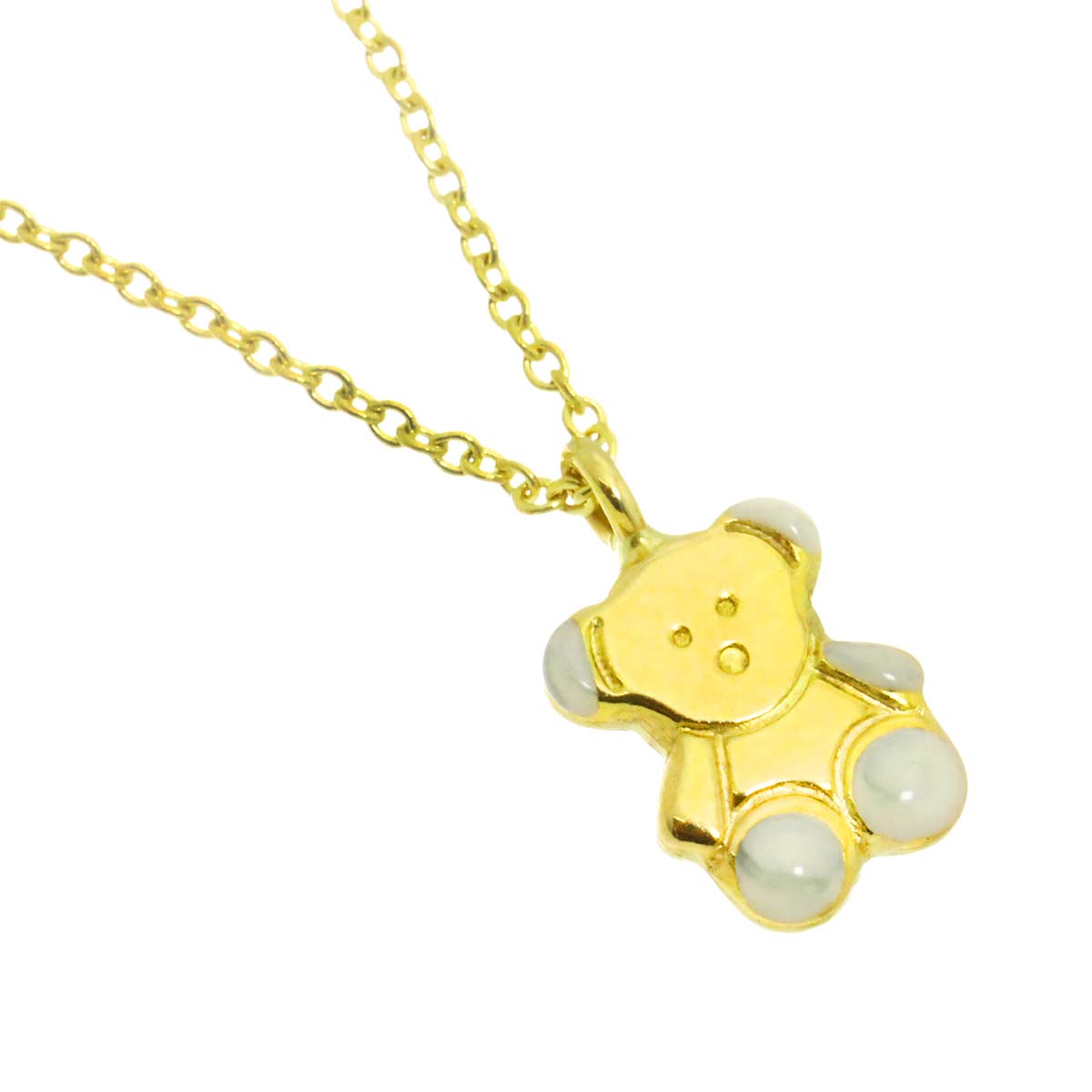 Enamel Necklace 18K YG 750