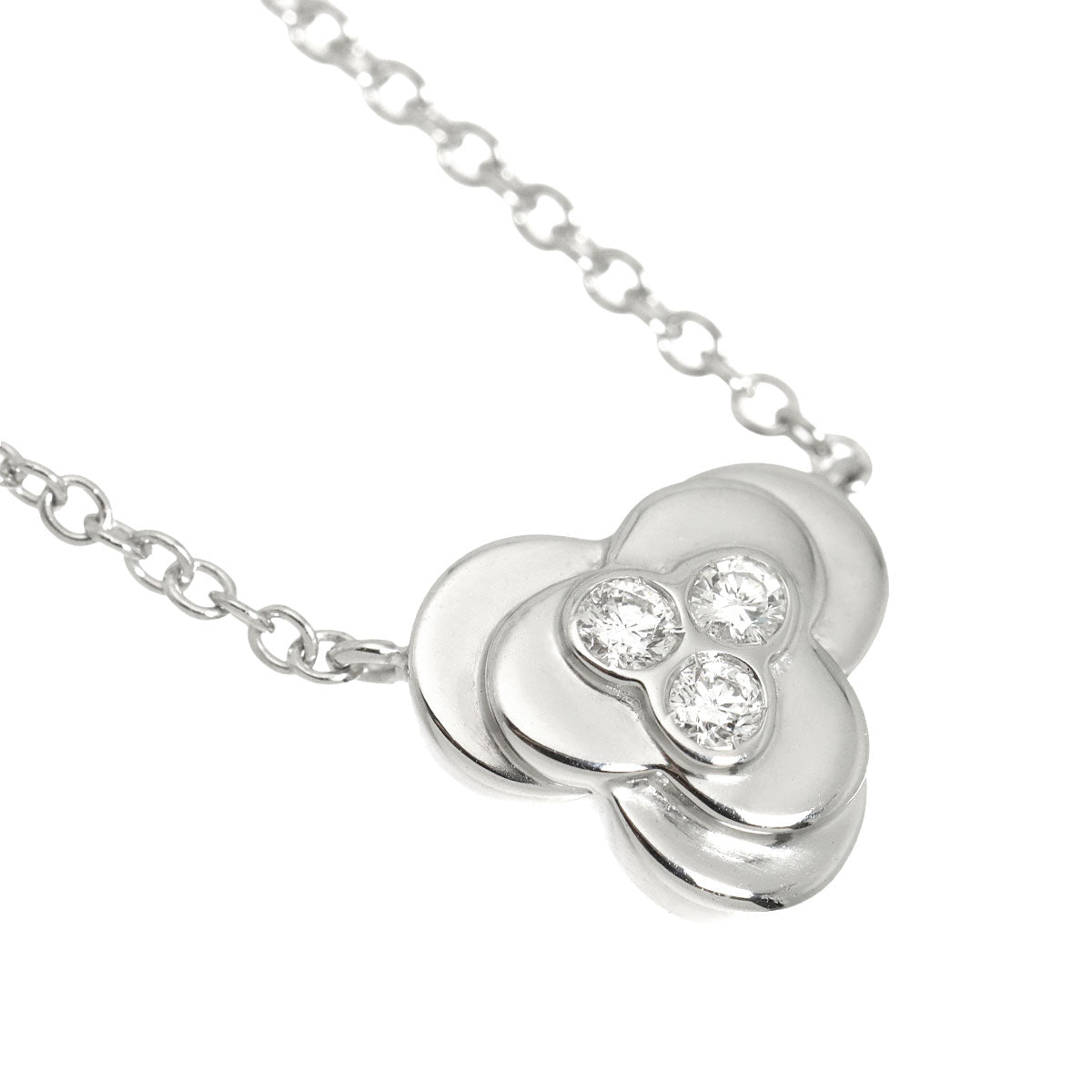 Diamond Necklace 18K White Gold 750