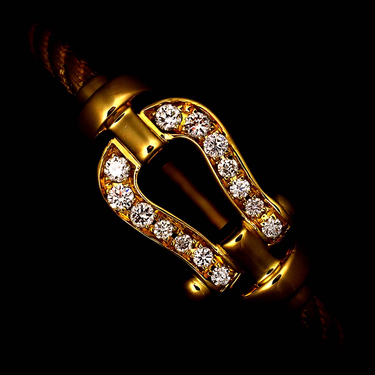 Force 10 Diamond Ring 18K YG 750 size54 6.25-6.5(US)