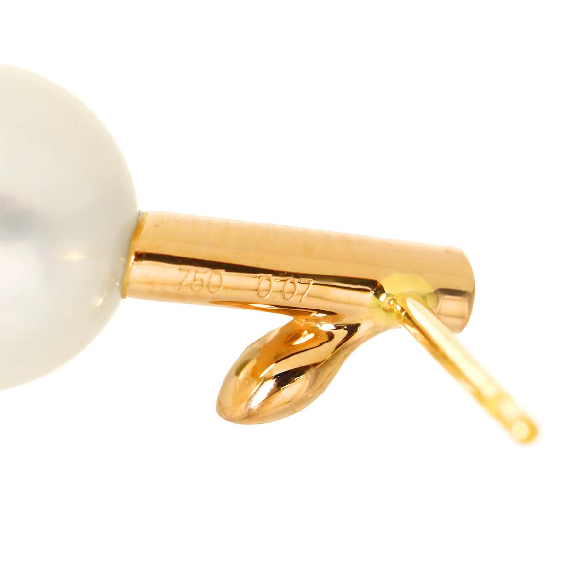 Akoya Pearl Diamond 0.07ct/0.07ct Earrings Pierced 18K PG 750