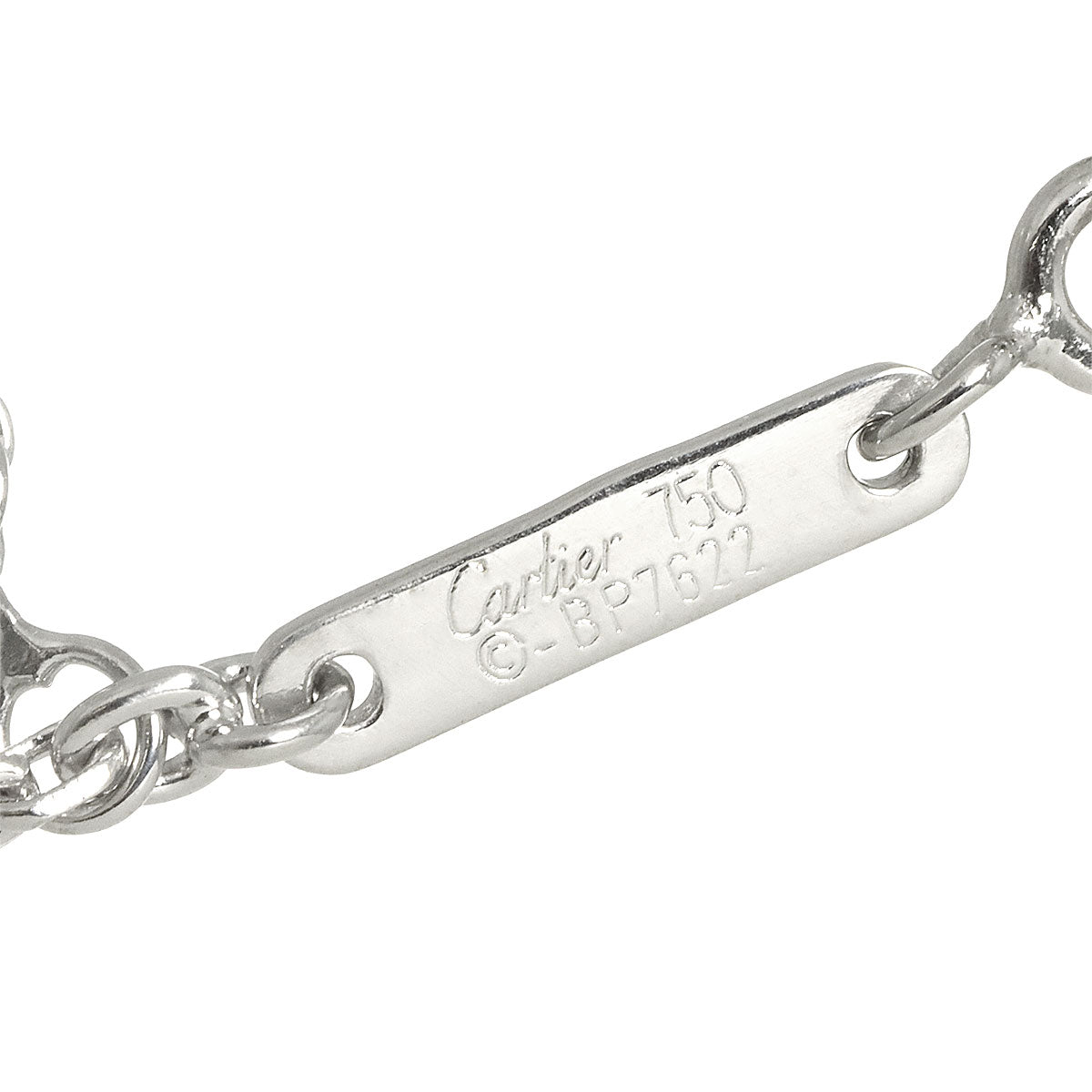 C Heart Diamond Necklace 18K White Gold 750