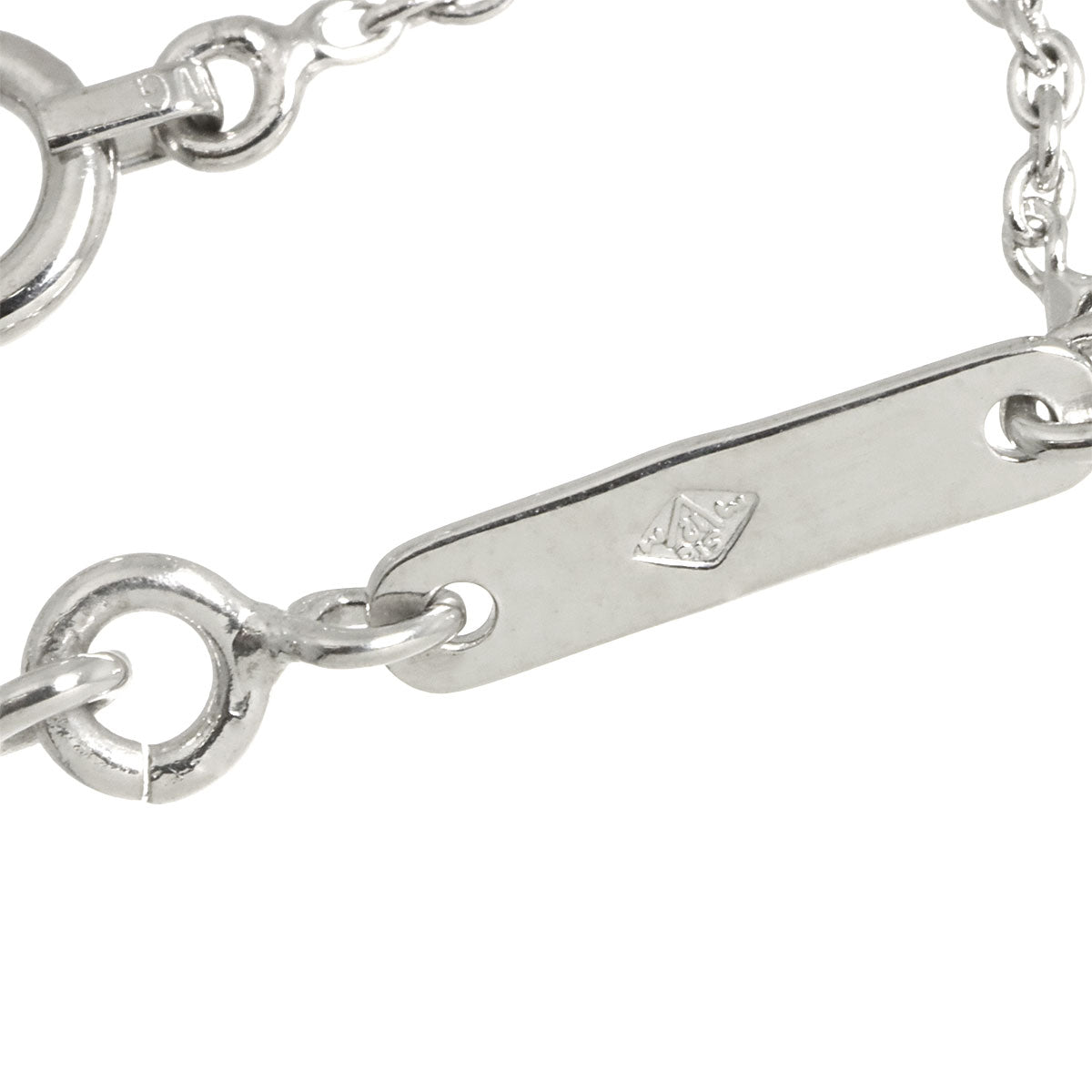 C Heart Diamond Necklace 18K White Gold 750