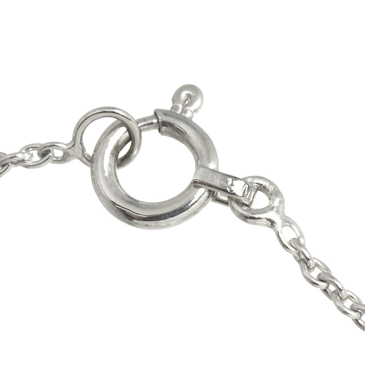 C Heart Diamond Necklace 18K White Gold 750